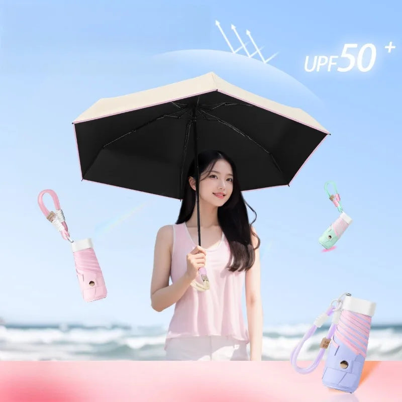 Ultra Light Folding UV Umbrella – UPF 50+ Portable Parasol Folding UV Umbrella Babs