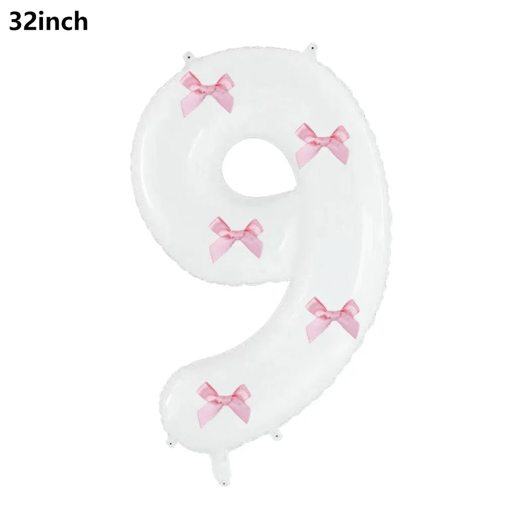32" Black Bow Number Balloon Kit – Party & Wedding Décor Party Balloon Kit Babs Pink 9 As pictures show