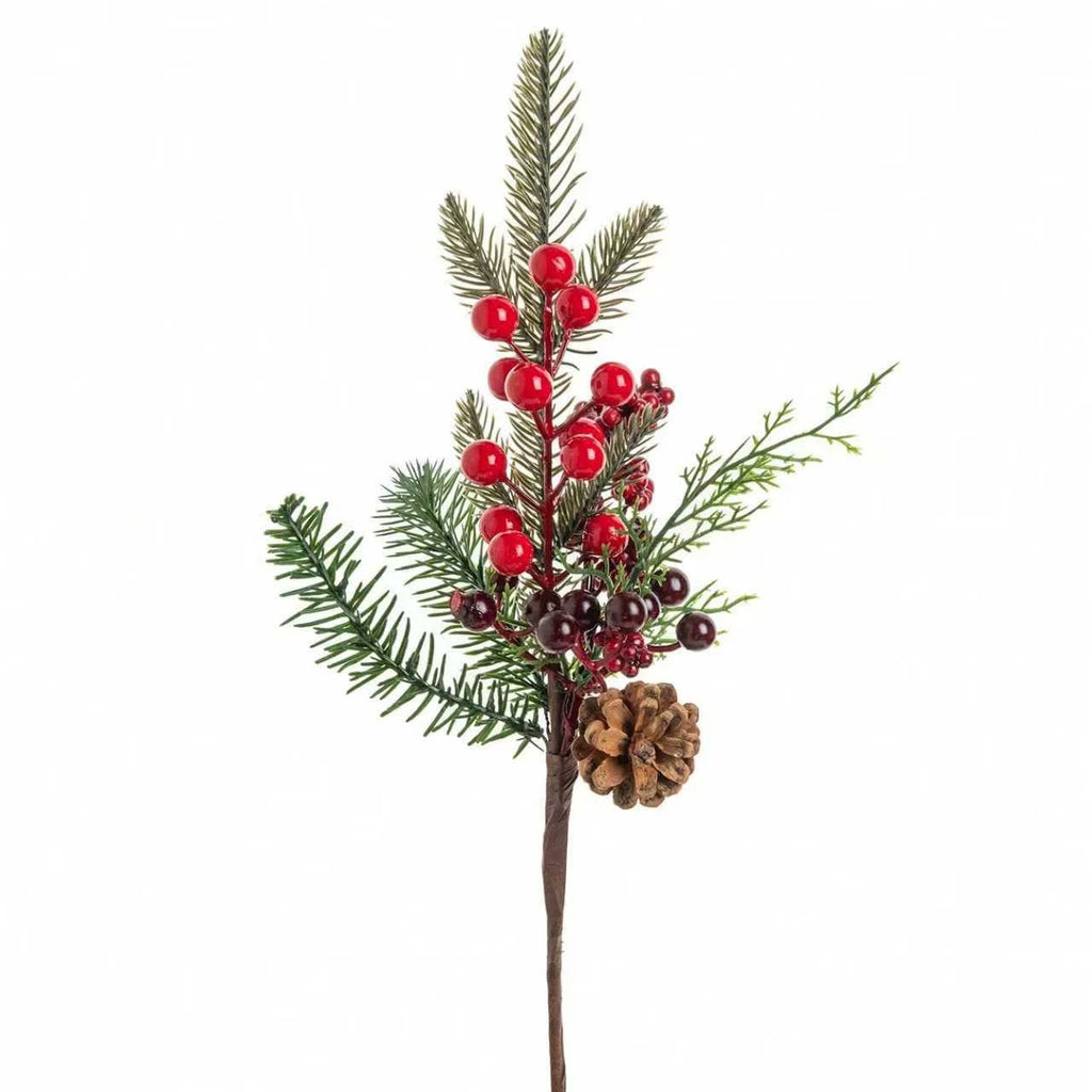 Artificial Red Fruit Berry Branches – Holiday & Wedding Décor Artificial Décor Branch Babs Red 5 pcs