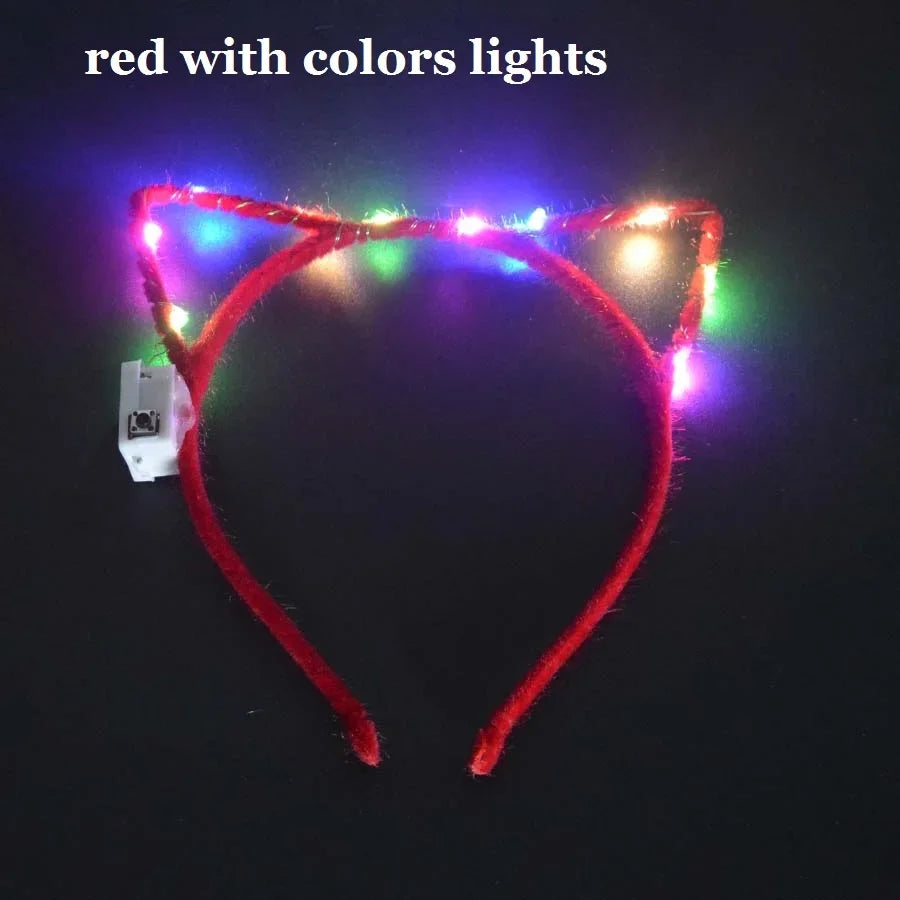 LED Flashing Cat & Fox Ears Headband – Glowing Party Hair Hoop LED Party Headband Babs 2