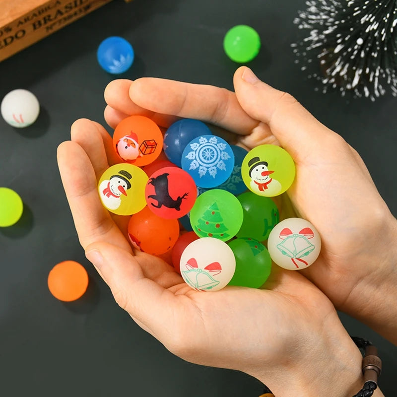 Glow in the Dark Bouncy Balls | Christmas & Party Favors 10–50 Pcs Bouncy Ball Set Babs