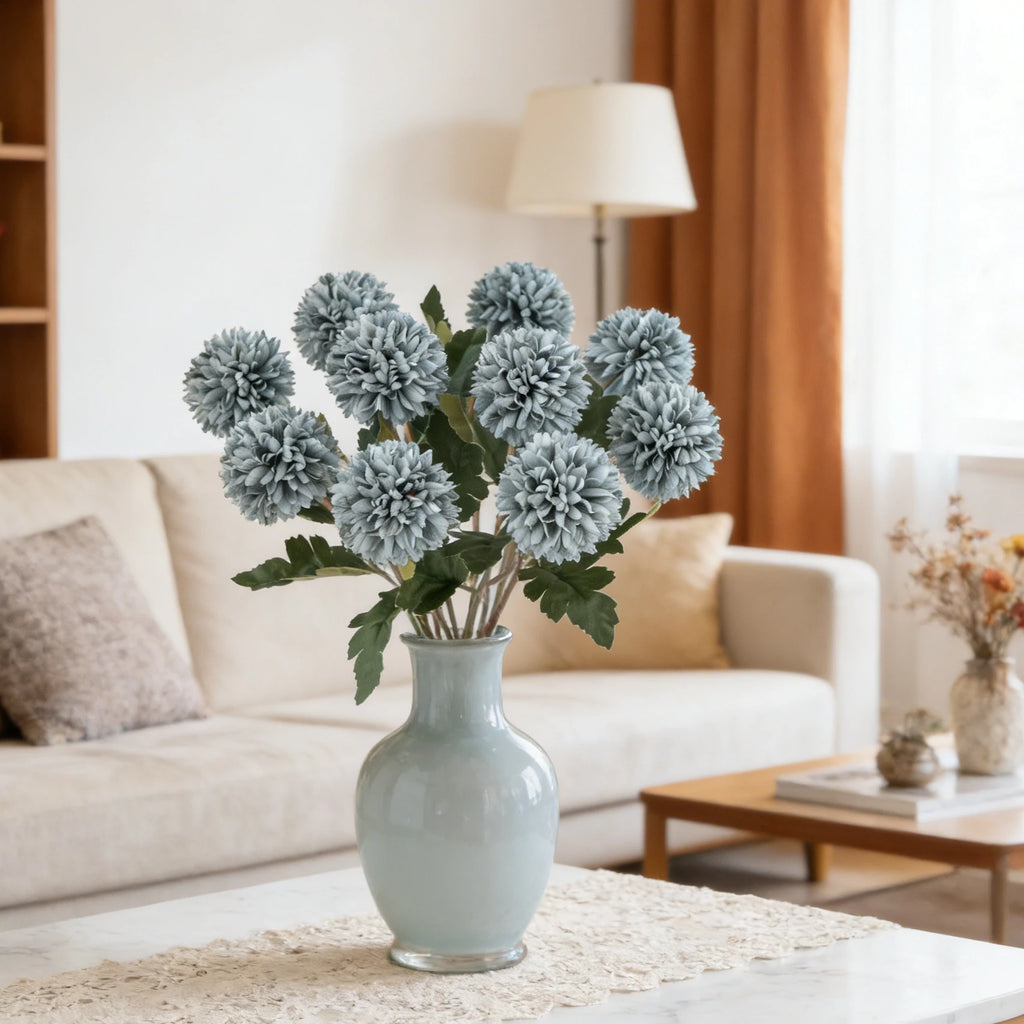Silk Ball Chrysanthemum Artificial Flowers – Wedding & Home Décor Artificial Silk Flowers Babs