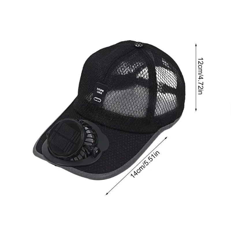 Solar Fan Baseball Cap – Built-In Cooling Fan for Outdoors Solar Fan Hat Babs
