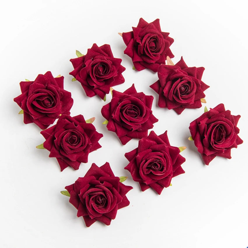 Silk Rose Artificial Flowers Wedding & Home Decor – 5/10 Pcs Artificial Silk Roses Babs Color 11 5 pcs