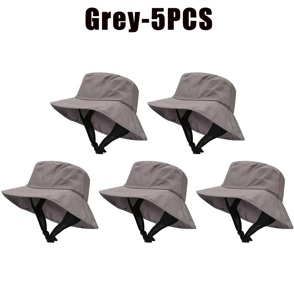 UPF 50+ Mesh Bucket Hat – Breathable Sun Hat Men & Women Bucket Sun Hat Babs Grey-5PCS