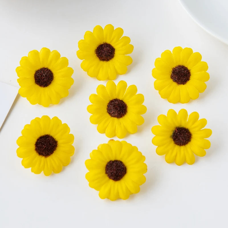 Artificial Silk Sunflowers for Wedding, Party & Home Décor Artificial Flowers Babs 4CM 30 pieces