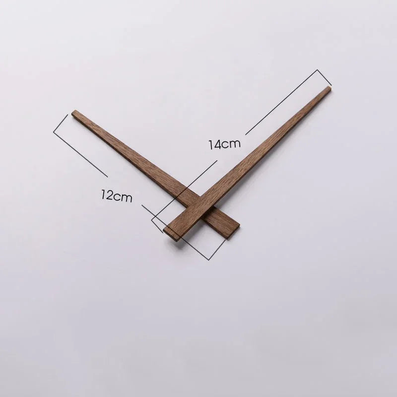 Walnut Wood Wall Clock Hands – 12/14-Inch DIY Replacement Parts Wall Clock Hands Babs A Axis (3.60mm 5.50mm)