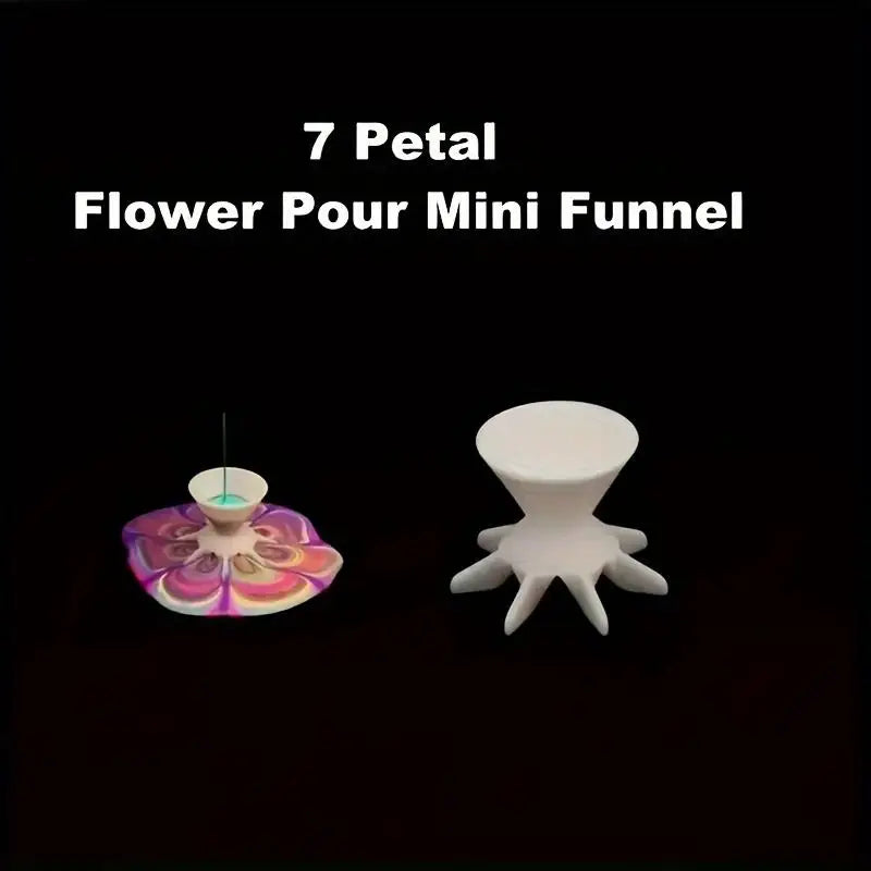 Mini Acrylic Paint Pouring Cup – 7-Leg Funnel DIY Art Tool Paint Pouring Cup Babs
