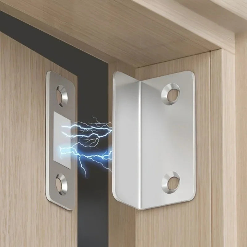 L-Shape No-Drill Magnetic Door Catch – Cabinet & Closet Latch Magnetic Door Catch Babs
