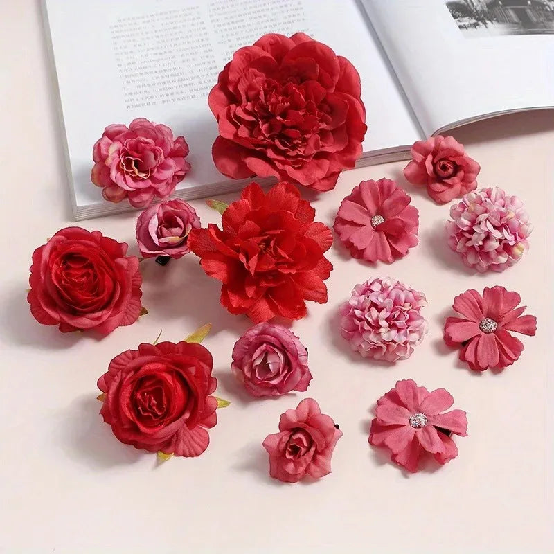 Silk Artificial Peony Rose Flower Heads – DIY Wedding & Home Decor Artificial Flower Heads Babs Style 7