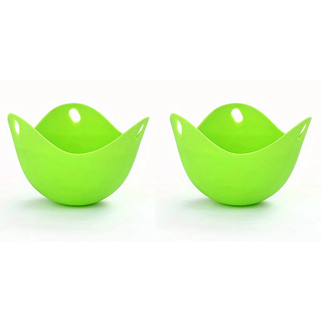 Silicone Egg Poacher Cups – Microwave, Air Fryer & Stovetop Egg Poacher Cups Babs green-2pcs