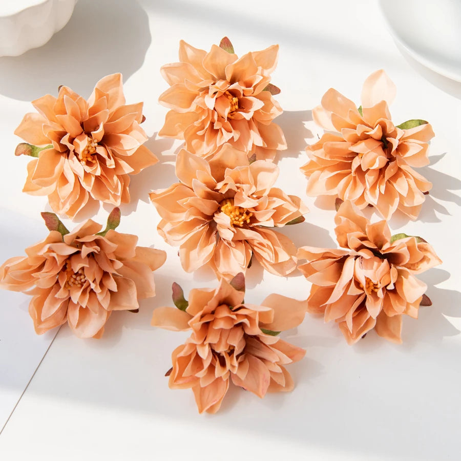 Silk Artificial Gerbera Flowers 20/40pc – Wedding & Home Decor Artificial Silk Flowers Babs Orange 20 pieces