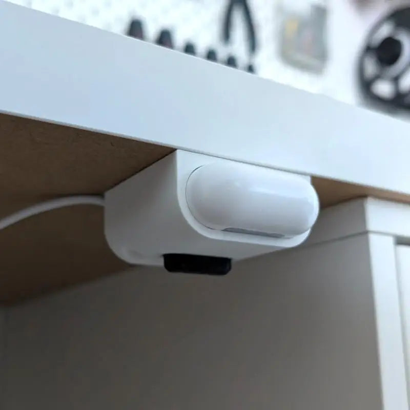 Under-Desk Earphone Charging Dock | Adhesive Mount by HUXUAN Earphone Charging Dock Babs