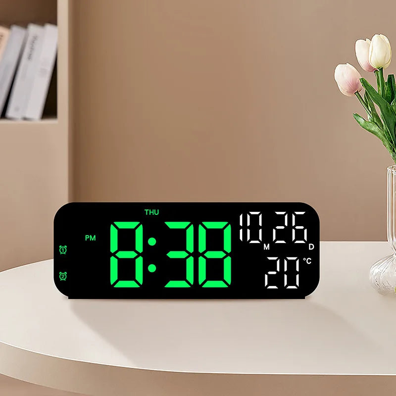 LED Digital Alarm Clock – Temp, Voice Control & Night Mode LED Alarm Clock Babs