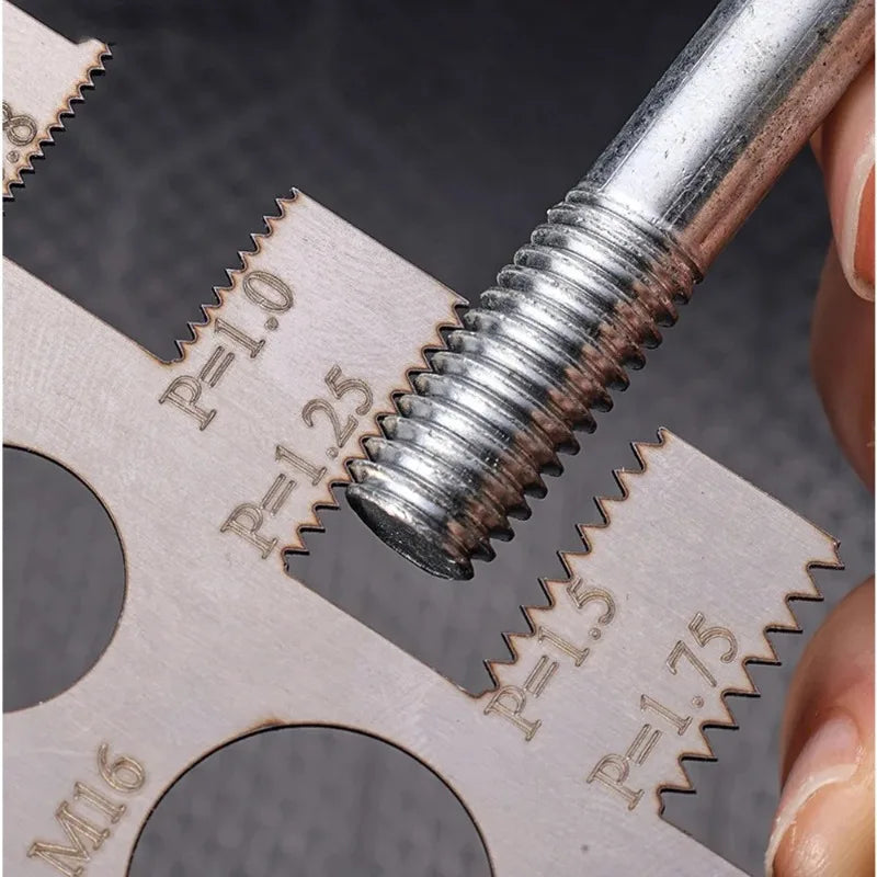 M3-M18 Metric Thread Gauge Stainless Steel Screw Pitch Caliper Thread Measuring Gauge Babs