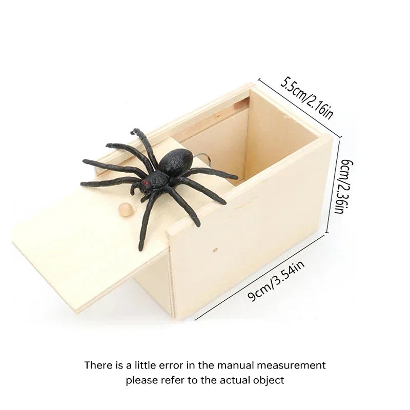 Spider Jump Scare Prank Box – Funny Wooden Trick Toy Prank Trick Toy Babs