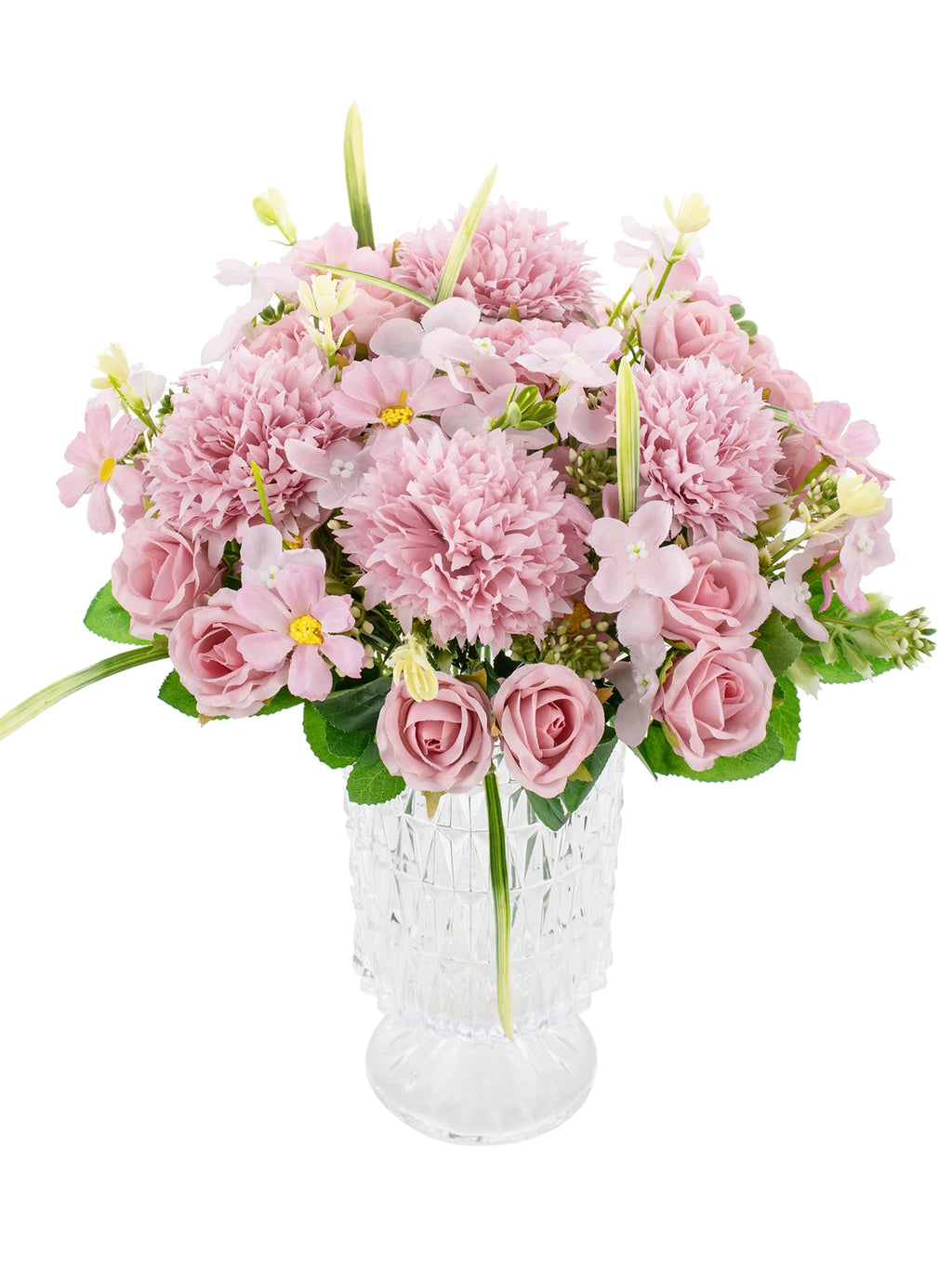 Artificial Silk Rose Bouquet – Wedding, Party & Home Décor Artificial Flower Bouquet Babs Pink 2 pcs