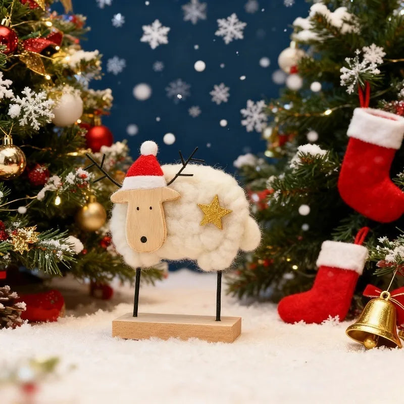 Handmade Christmas Wool Felt Animal Ornaments – Holiday Decor Christmas Felt Ornaments Babs