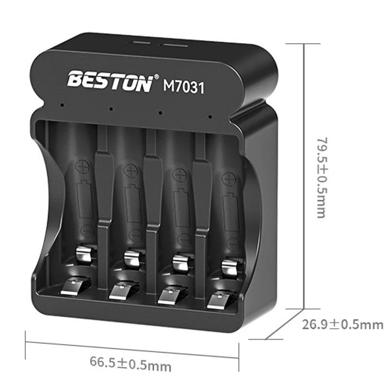 4-Slot 1.5V Smart Li-Ion Battery Charger for AA AAA with LED Battery Charger Babs