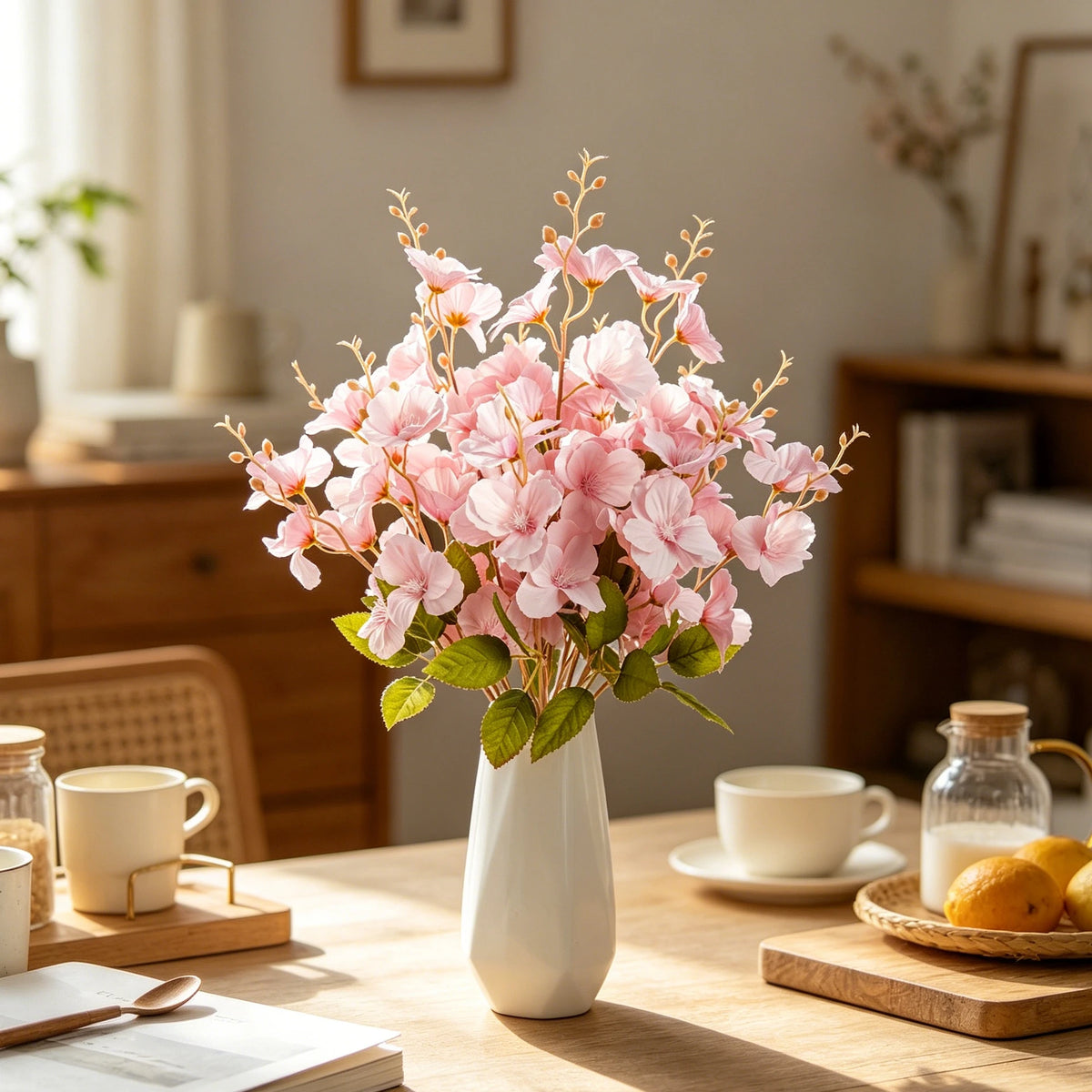 Silk Magnolia Artificial Flower Bouquet – Wedding & Home Décor Artificial Flower Bouquet Babs