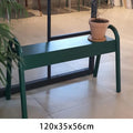 Modern Metal Footstool Bench – Indoor & Outdoor Low Stool Metal Footstool Bench Babs Green Large