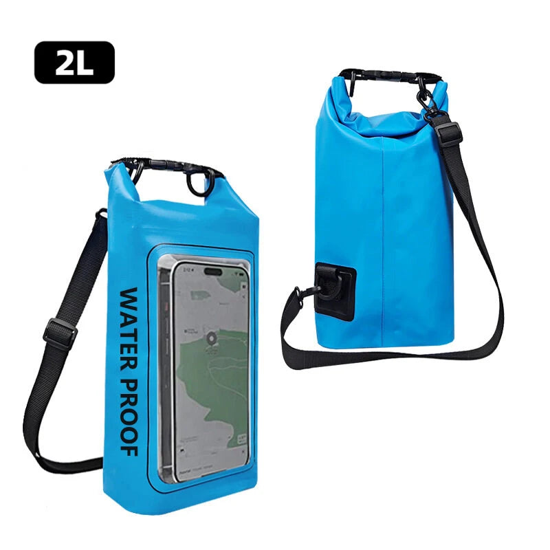 Waterproof Dry Bag 2L 5L PVC Touch Screen Outdoor Backpack Waterproof Dry Bag Babs 2L B