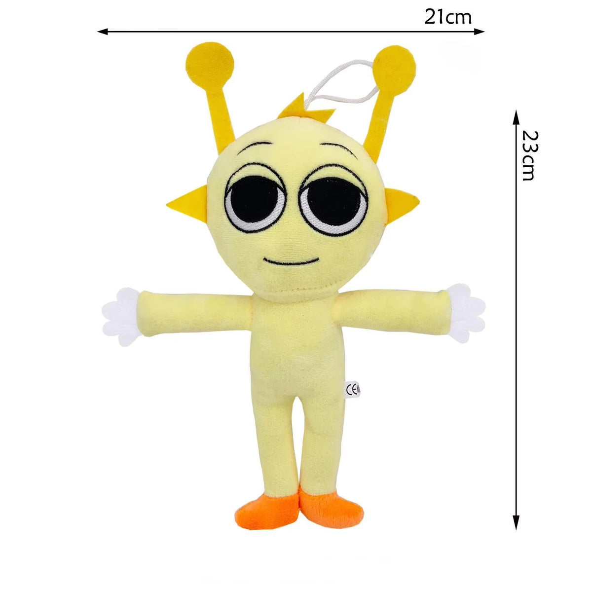 Sprunki Plush Stuffed Doll 20cm – Soft Game Character Toy Stuffed Plush Doll Babs Orange
