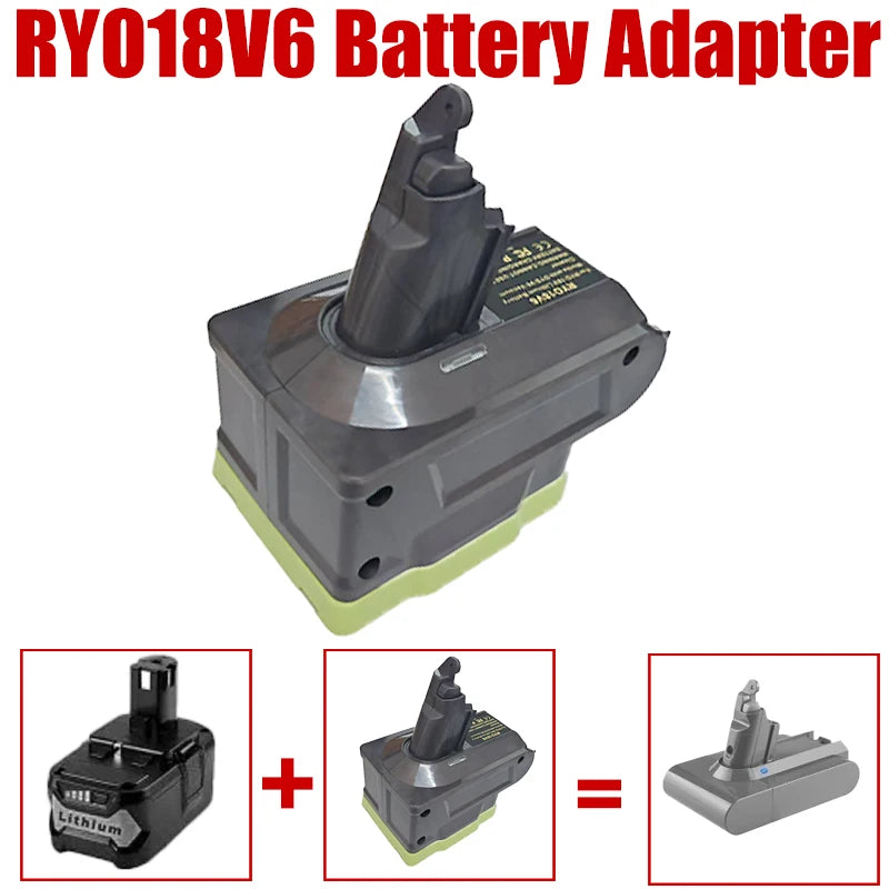 Ryobi 18V to Dyson V6 Battery Adapter Converter RYO18V6 Battery Adapter Babs