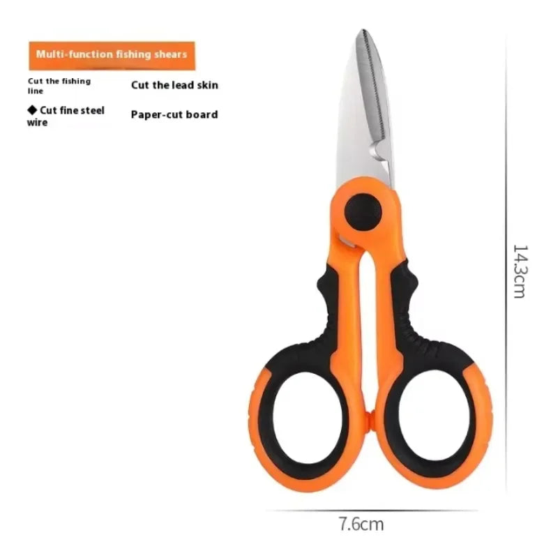 2PCS Stainless Steel Electrician & Fishing Scissors – Wire Stripper Multifunctional Scissors Babs