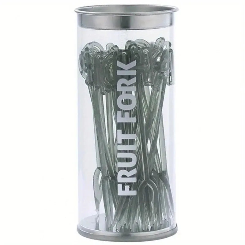 26pcs English Letter Fruit Forks – Cute Plastic Dessert Picks Dessert Forks Set Babs Green