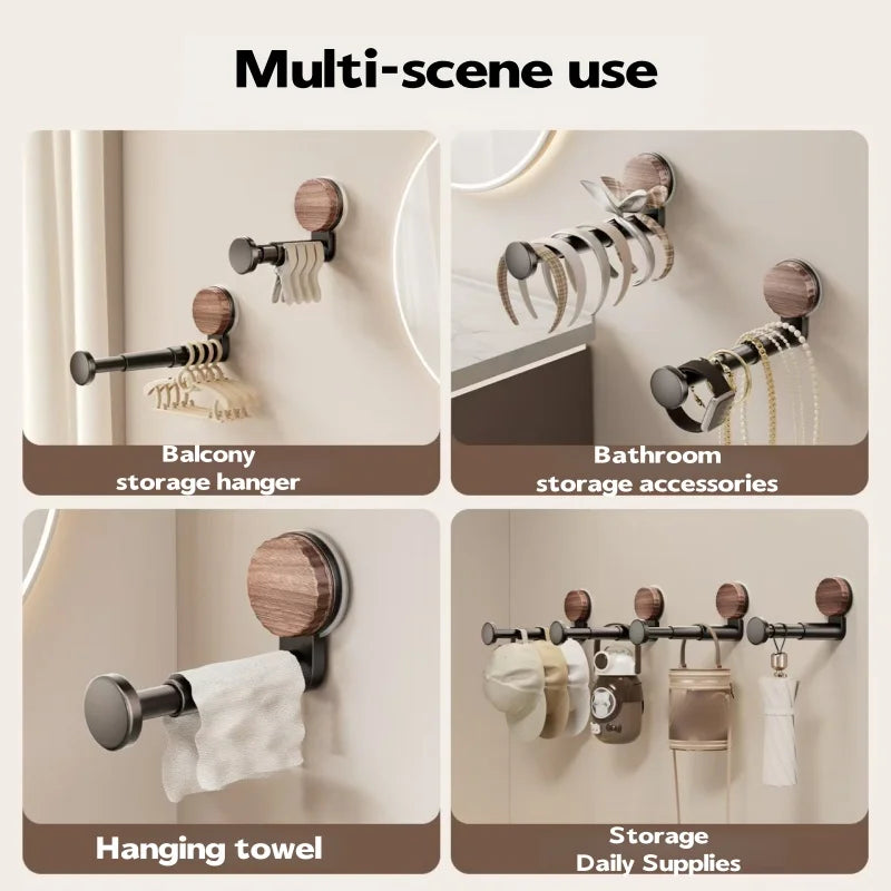 Hanger Organizer Stacker – Suction Cup Extendable Garment Rack Hanger Organizer Rack Babs