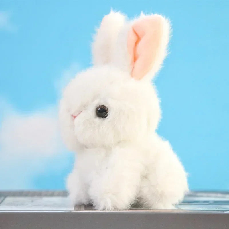 Plush Rabbit Keychain Pendant – Cute Bunny Bag Charm Gift Plush Keychain Pendant Babs 1pcs White