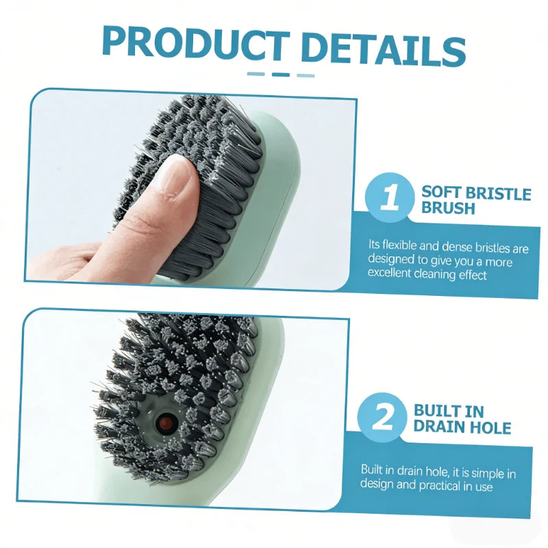 Multifunction Shoe Brush with Auto Soap Dispensing & Soft Bristles Cleaning Shoe Brush Babs