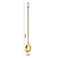 Crystal Diamond Stirring Spoon Set – Stainless Steel Teaspoons Decorative Spoon Set Babs YELLOW