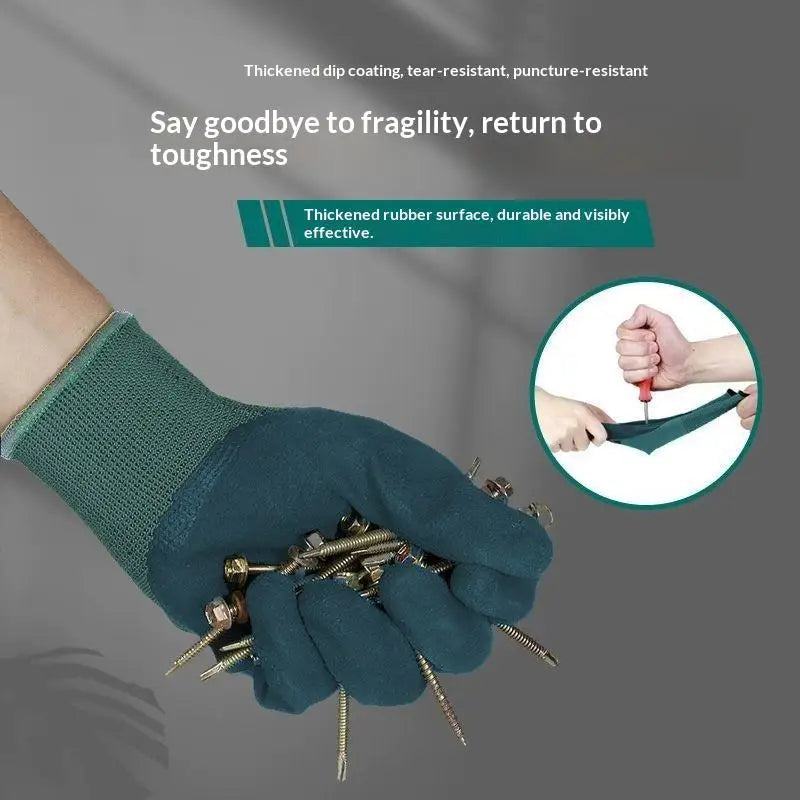 Thorn-Proof Rubber Palm Gardening Gloves – Breathable & Durable Gardening Work Gloves Babs