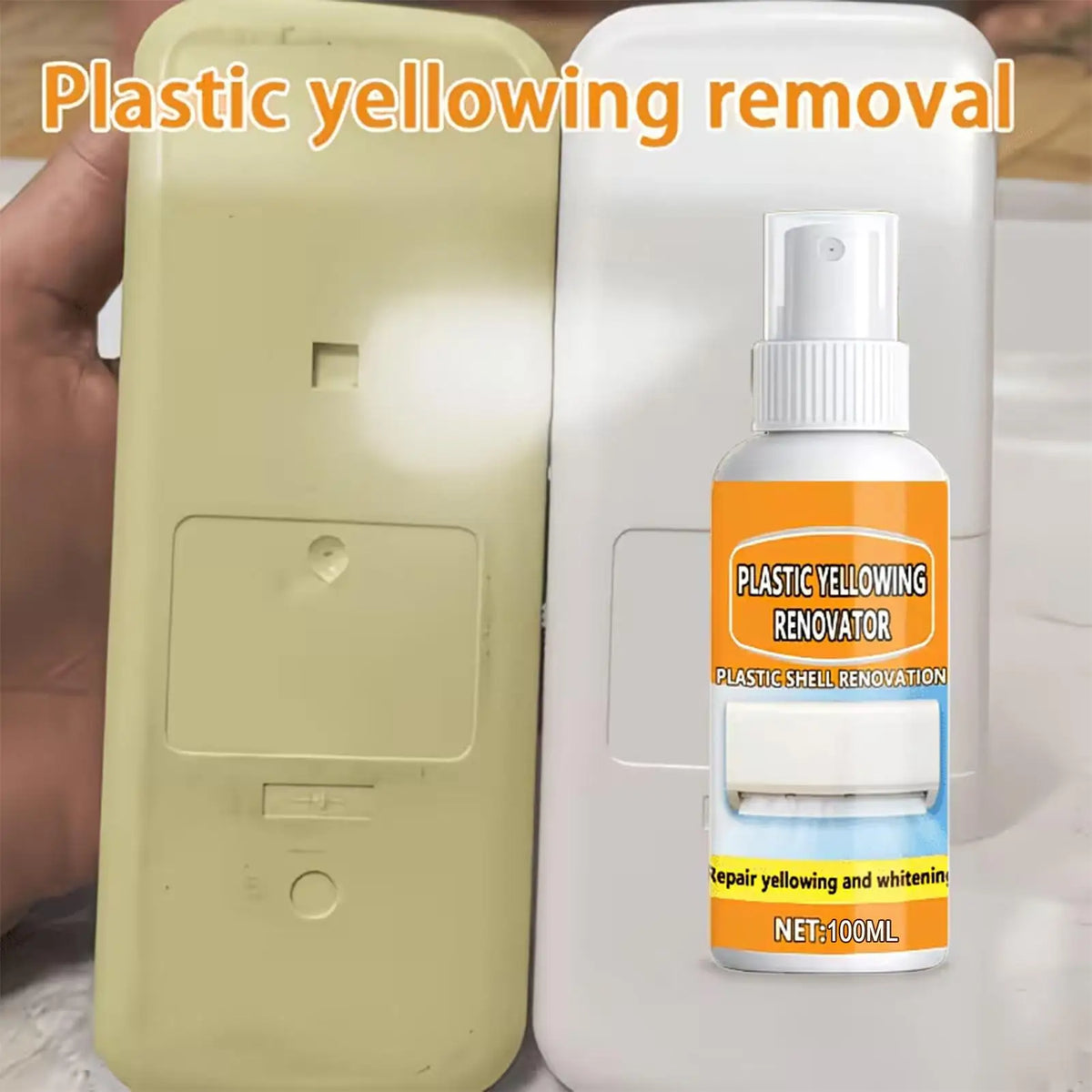 Plastic Yellowing Remover Spray – Anti-Oxidation Cleaner Surface Cleaning Spray Babs