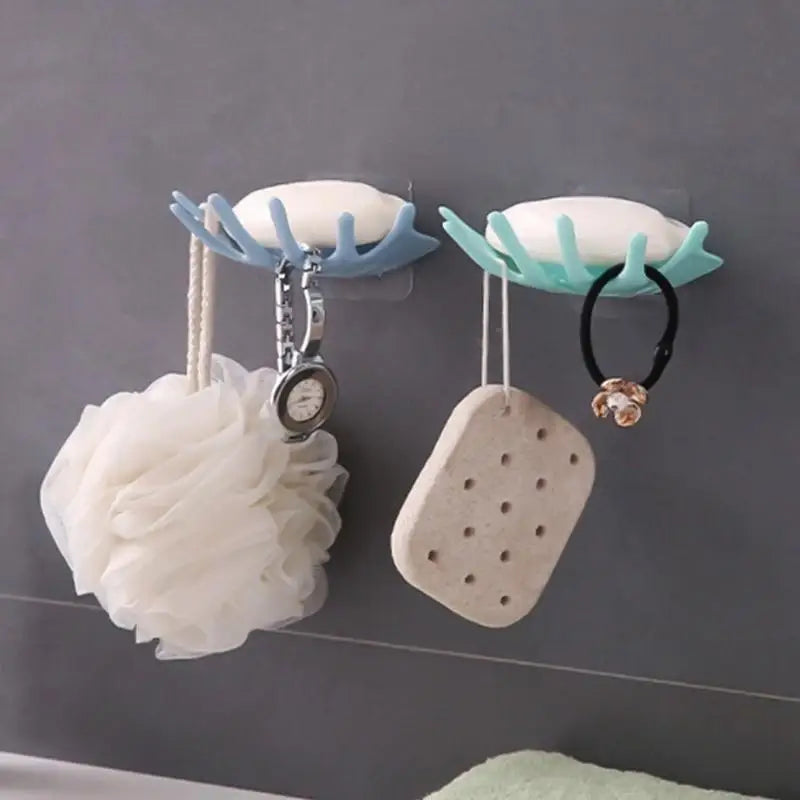 Punch-Free Wall Soap Holder with Drain | Bathroom Rack Wall Soap Holder Babs