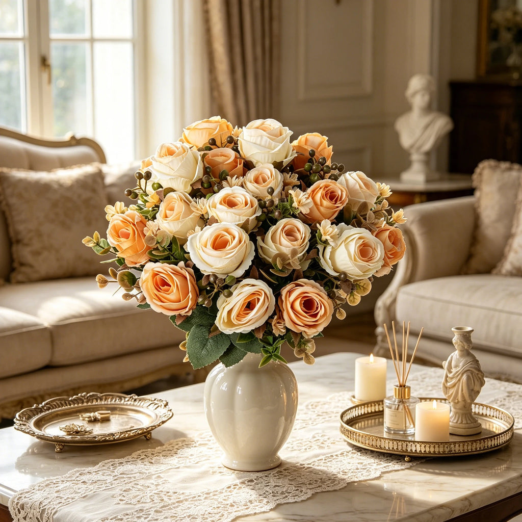 Artificial Silk Rose Bouquet for Weddings & Home Décor Artificial Silk Flowers Babs