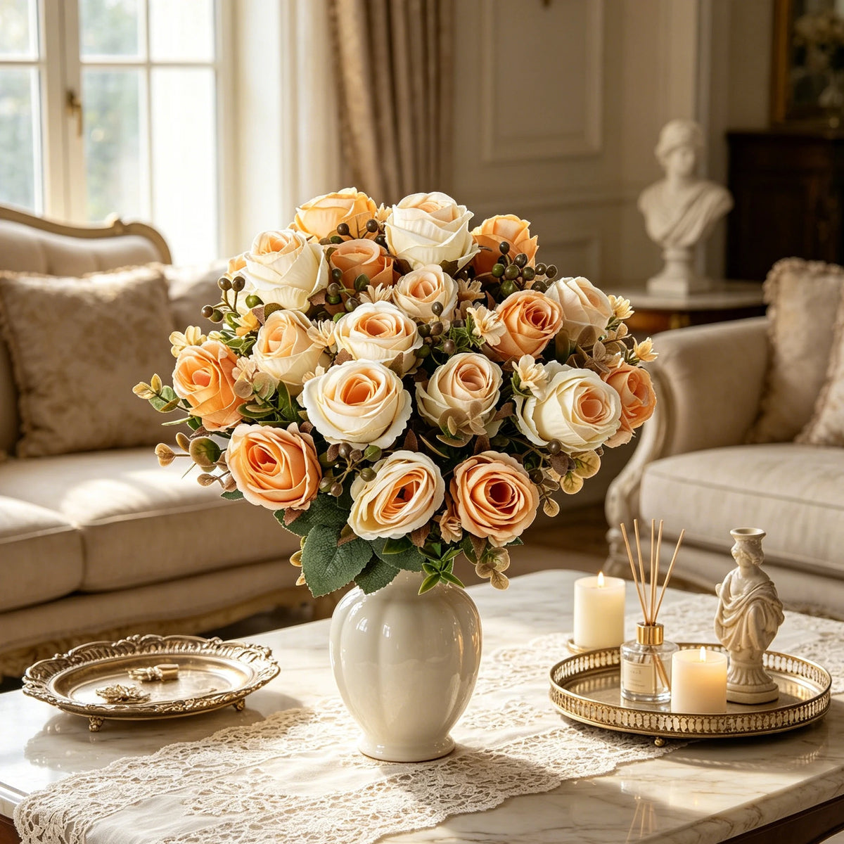 Artificial Silk Rose Bouquet for Weddings & Home Décor Artificial Silk Flowers Babs