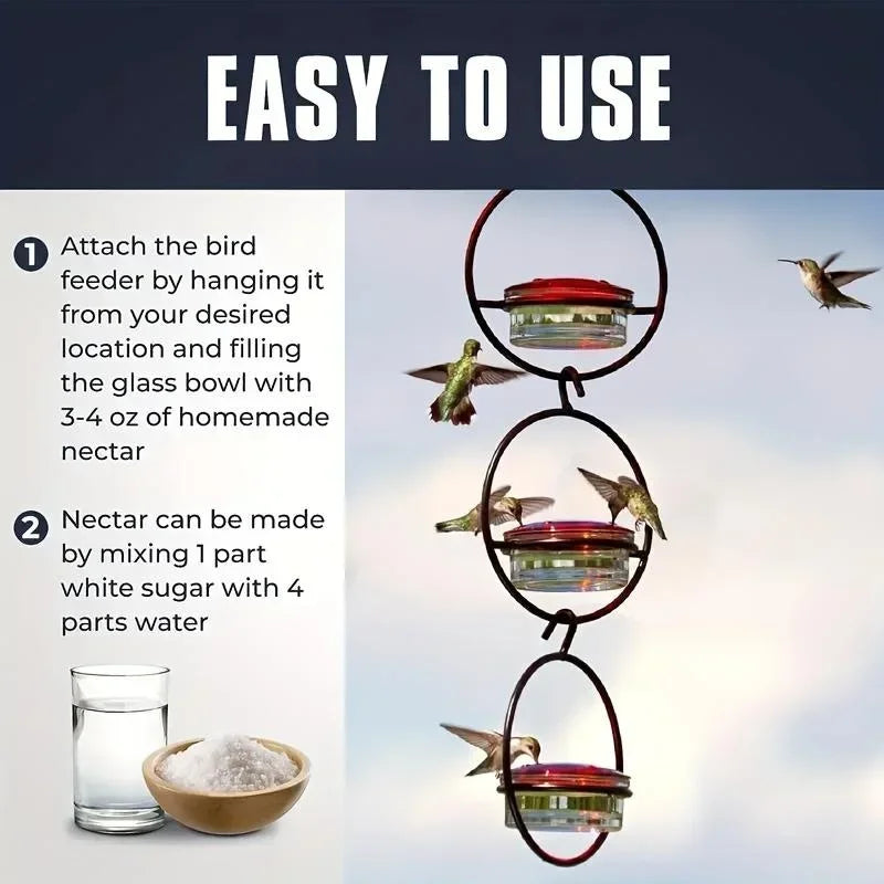 Hanging Hummingbird Feeder – Bee-Proof for Yard & Garden Hanging Bird Feeder Babs