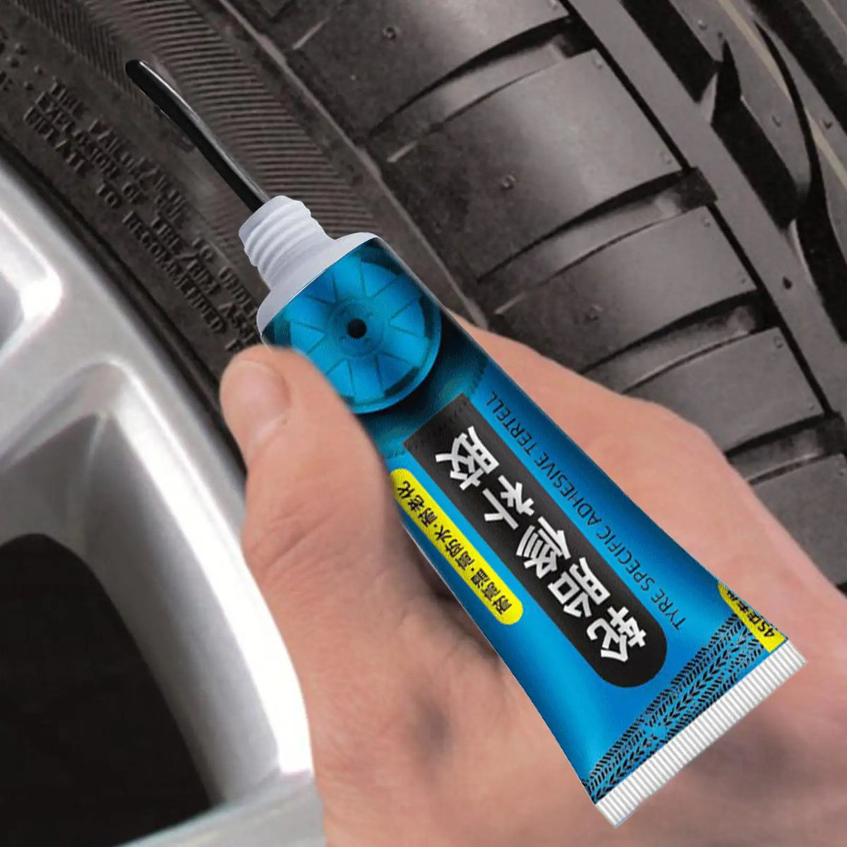 Tire Repair Black Rubber Glue – Waterproof Adhesive 60ml Tire Repair Adhesive Babs