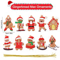 10pcs Sport Gingerbread Man Christmas Tree Ornaments 2024–2025 Christmas Tree Ornaments Babs 10pcs