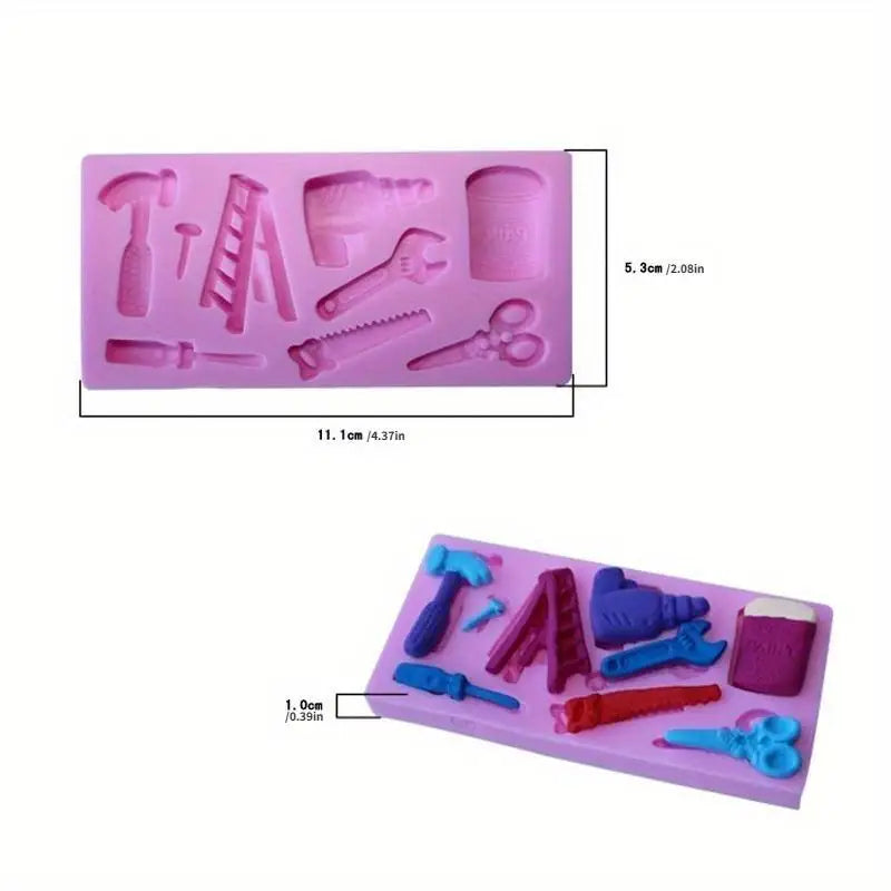3D Tool-Shaped Silicone Fondant Mold – Cake Decoration DIY Silicone Fondant Mold Babs