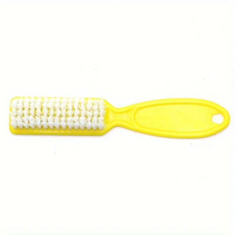 Straight Handle Nail Dust Brush – Manicure Cleaning Tool Nail Dust Brush Babs Yellow