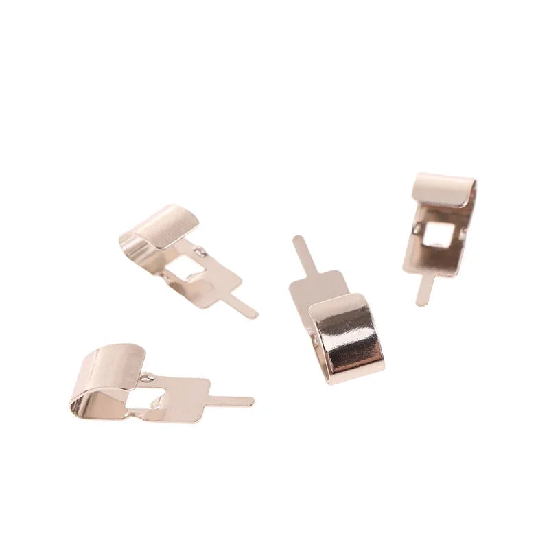 50PCS Spring Steel 18650 Battery Contact Clips for Electronics Battery Contact Clips Babs