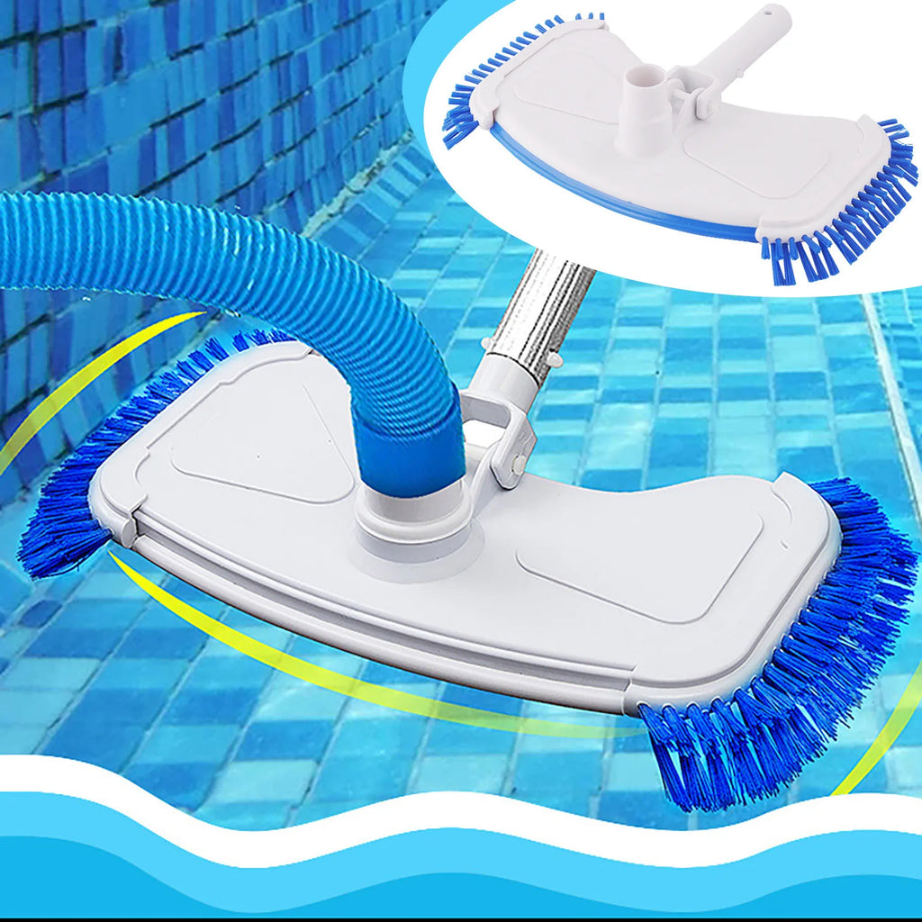 Curved Pool Vacuum Suction Head with Side Brush | Pool Cleaner Pool Vacuum Brush Babs