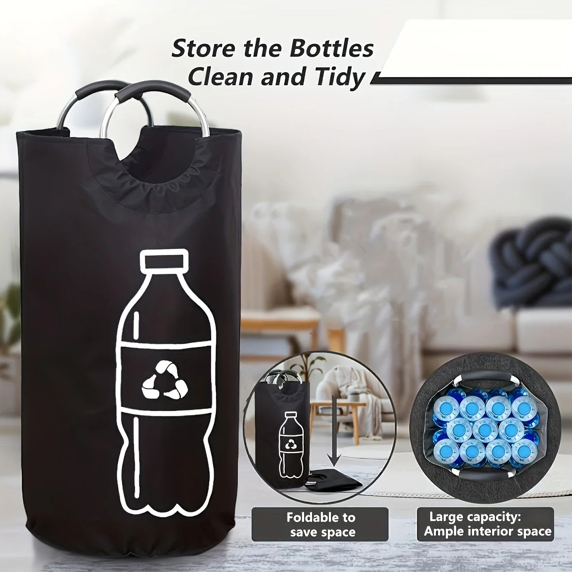Foldable Laundry Bag & Storage Bin | Multi-Use Polyester Canvas Foldable Storage Bin Babs