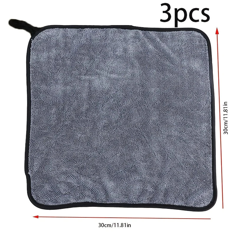 3-Pack Microfiber Car Drying Towels – Super Absorbent & Reusable Microfiber Car Towels Babs