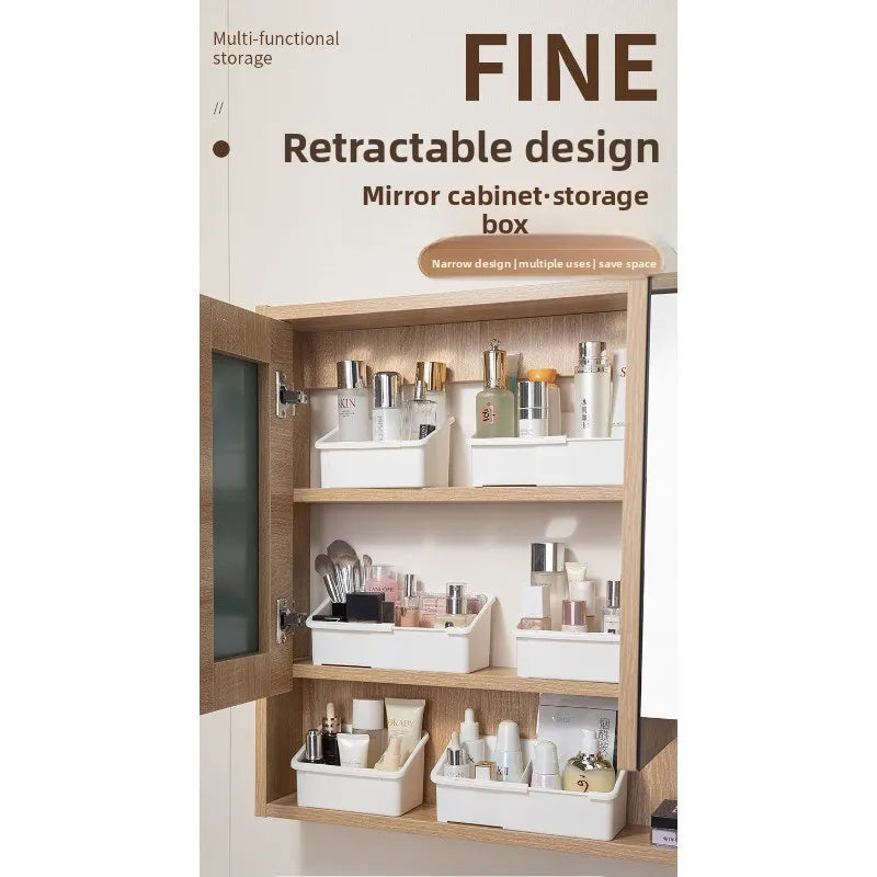 Adjustable Extendable Makeup Organizer with Mirror | Desktop Makeup Desktop Organizer Babs