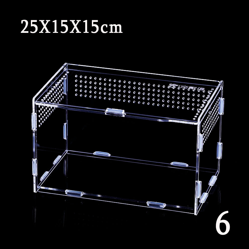 Acrylic Reptile Breeding Box – Snake, Lizard & Insect Terrarium Reptile Breeding Box Babs 25X15X15cm